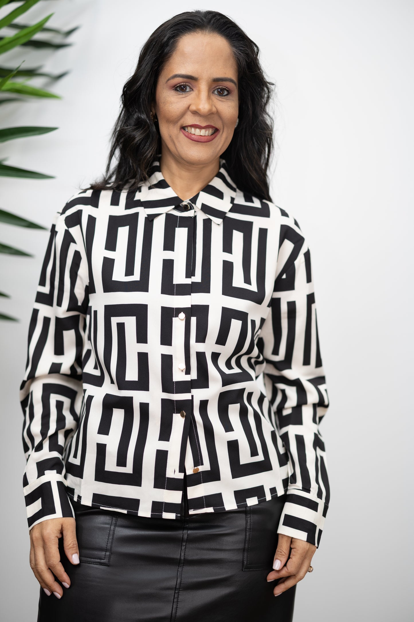 Geometric Elegance Blouse