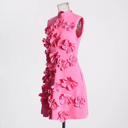 3D Flower Short Dress