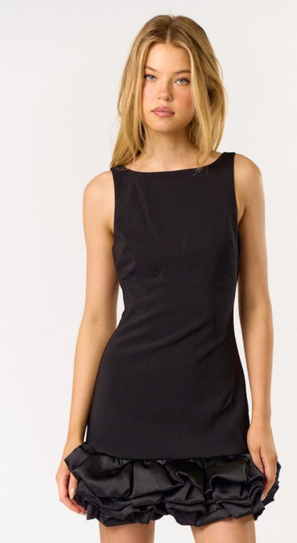 Eunice Sleeveless Mini Dress Puff Skirt
