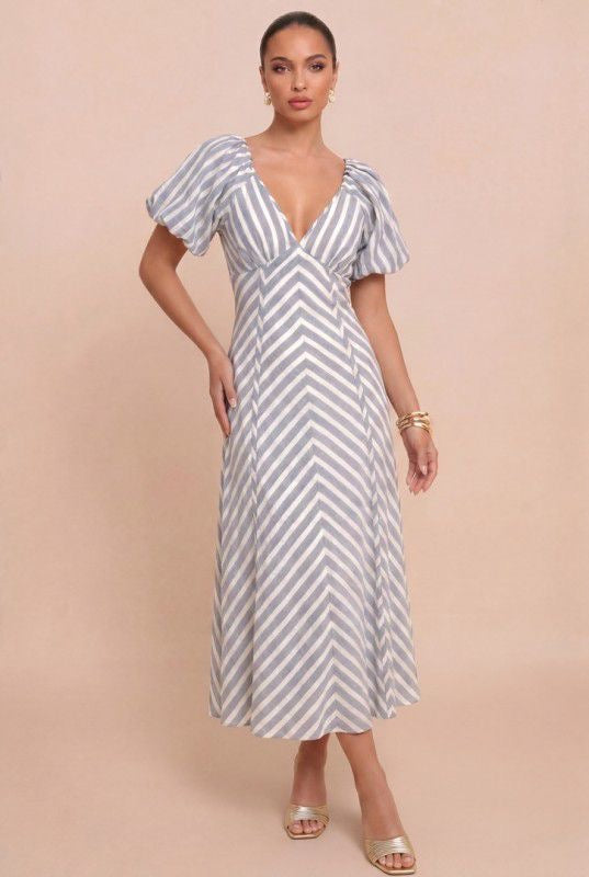 Santorini Breeze Midi Dress
