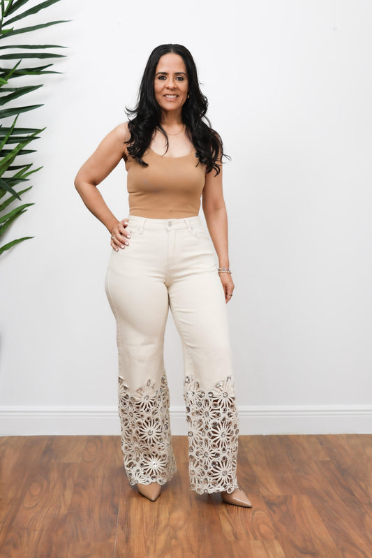 Livy Embroidery Boot Detail Jeans