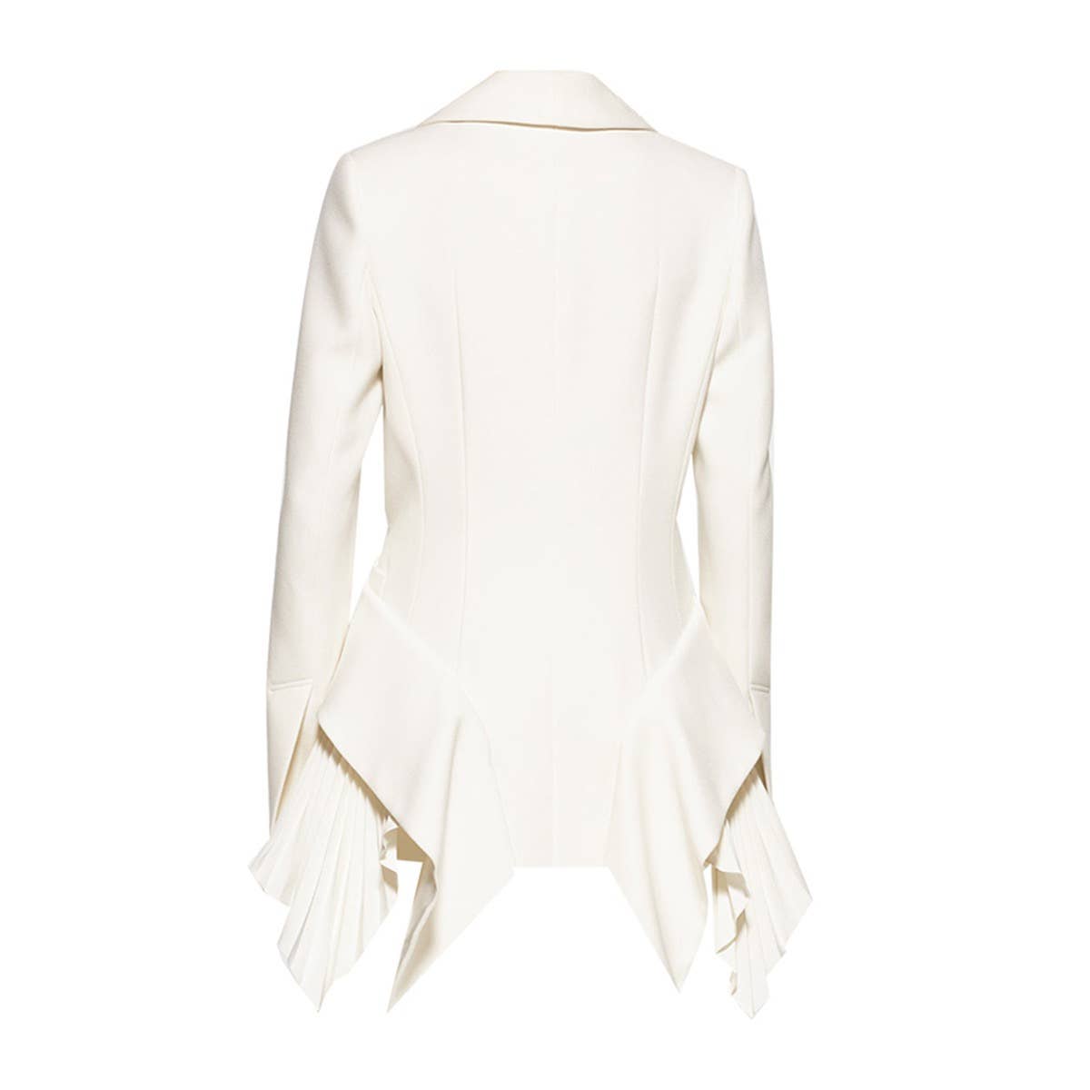 YOHAN Elegant Pleated Hem Jacket - Spring/Autumn Chic