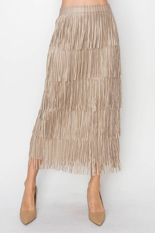 Lorena Fringe Maxi Skirt