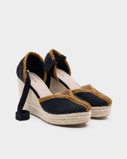 Handwoven Raffia Wedge Espadrille Sandals