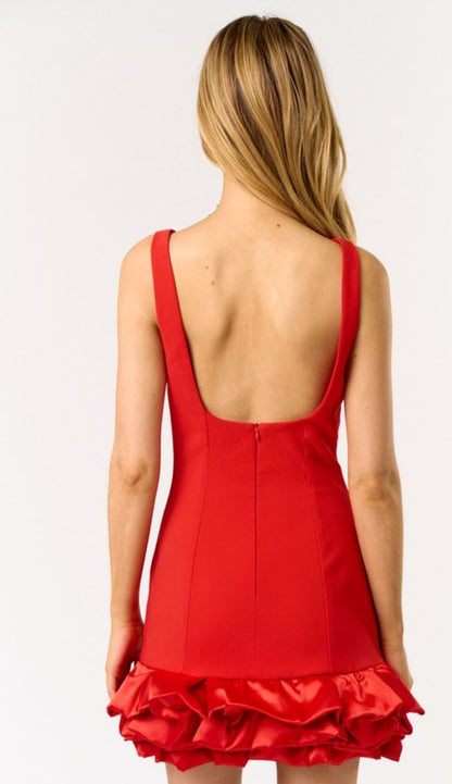 Eunice Sleeveless Mini Dress Puff Skirt