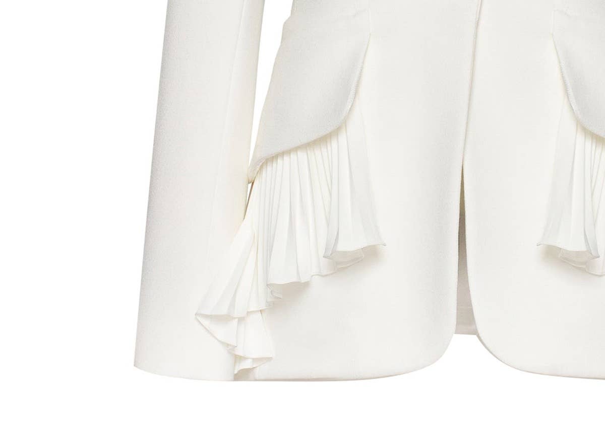 YOHAN Elegant Pleated Hem Jacket - Spring/Autumn Chic