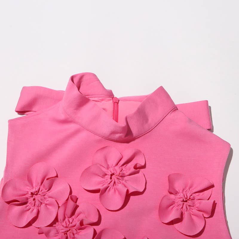 3D Flower Short Dress