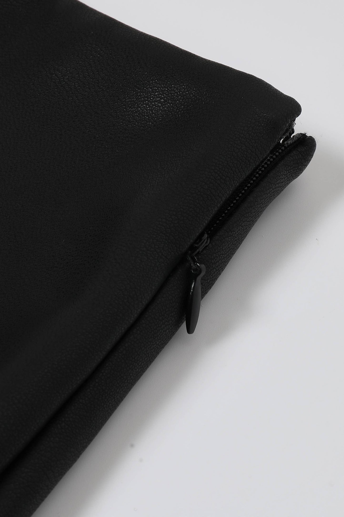 Faux Leather Pleated Midi Skirt