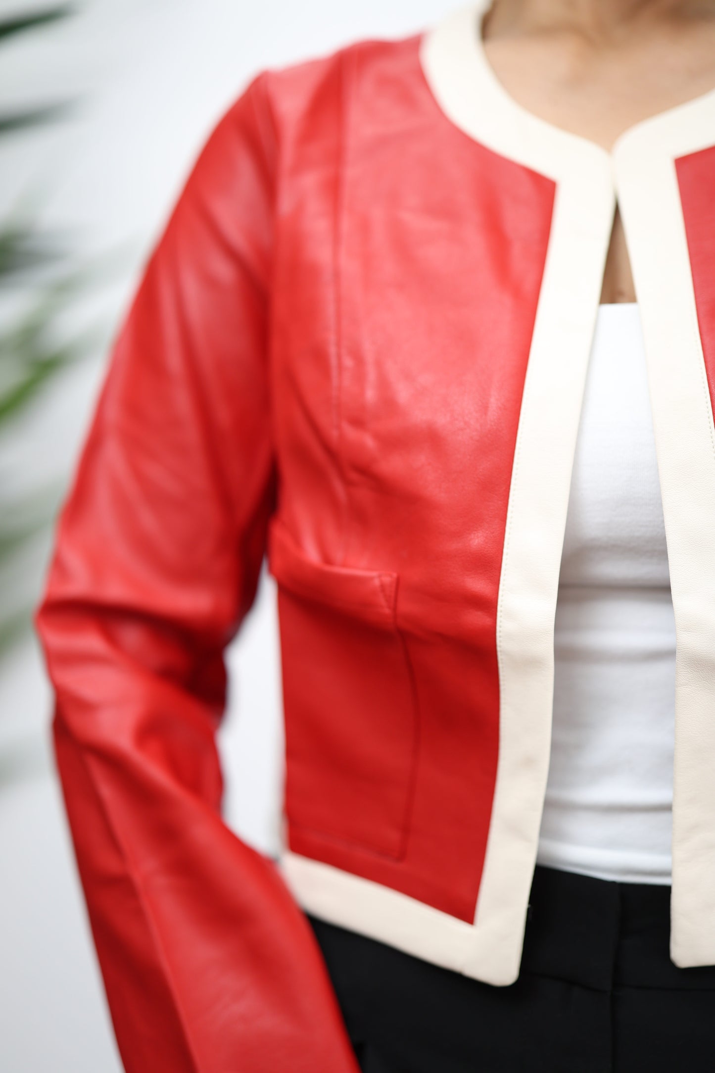 Berenice faux Leather Blazer