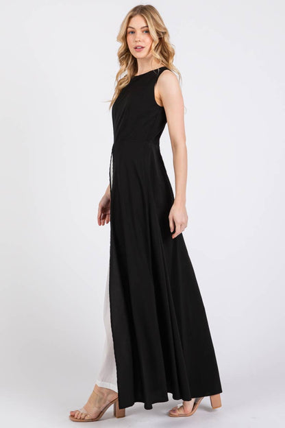 Giovy Sleeveless Jump-suit BLACK