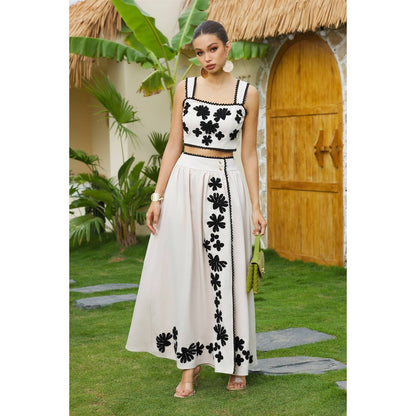 BOHO BLOOM COASTAL CHIC SKIRT SET