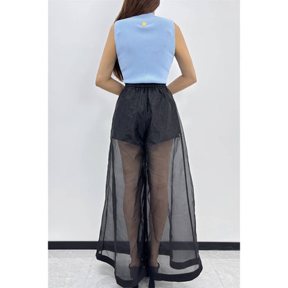 Midnight Illusion Sheer Palazzo Pants