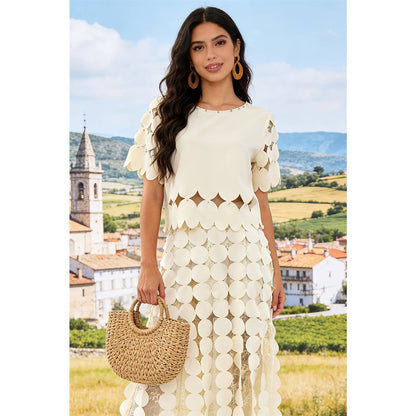 Ivory Sculpted Statement Top