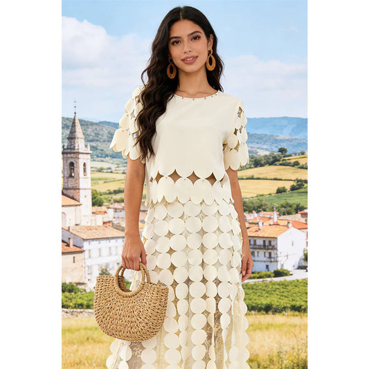 Ivory Sculpted Statement Top