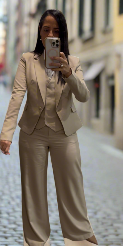 Mariela jacket pants and Vest Set 3Pcs
