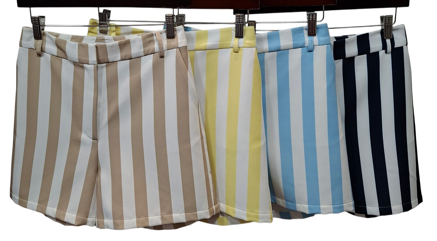 Riviera Stripe Tailored Shorts