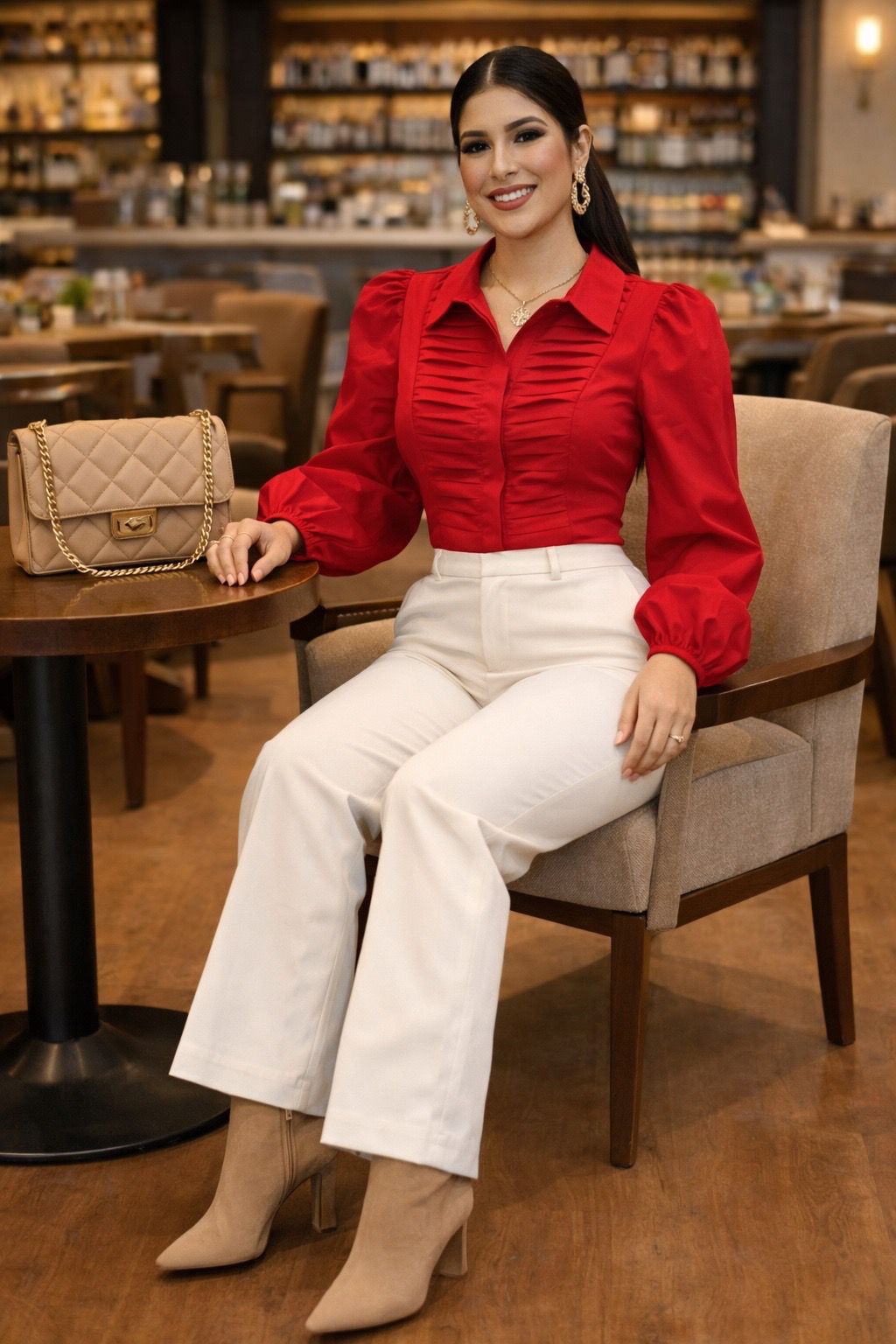 Scarlet Elegance Blouse