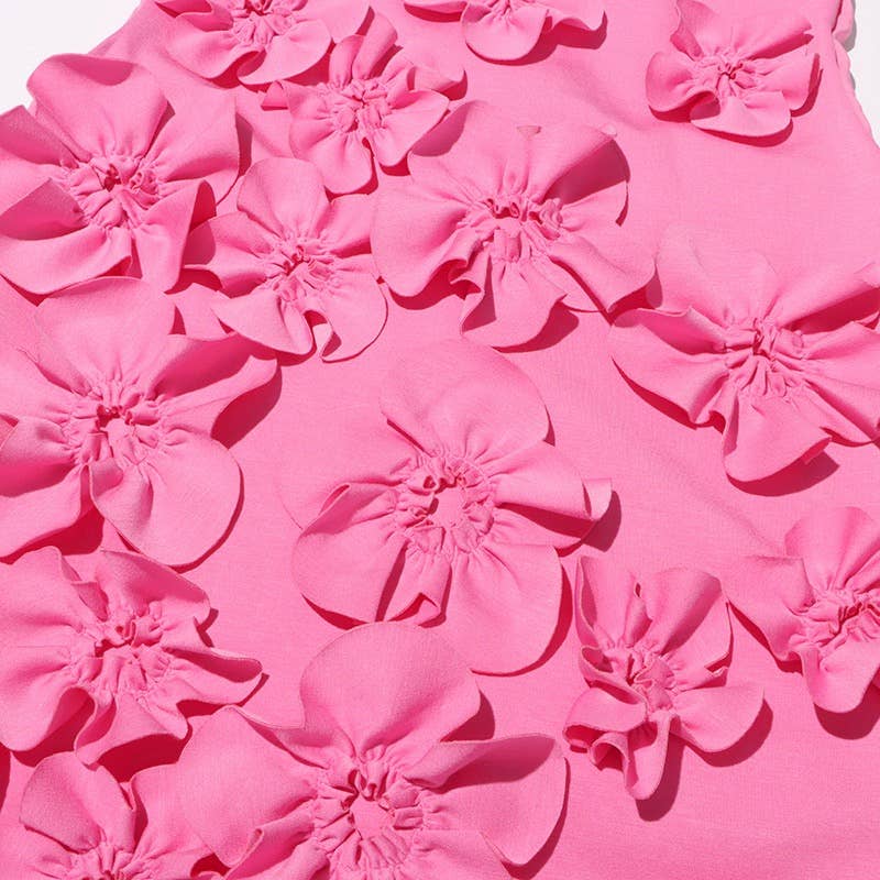 3D Flower Short Dress