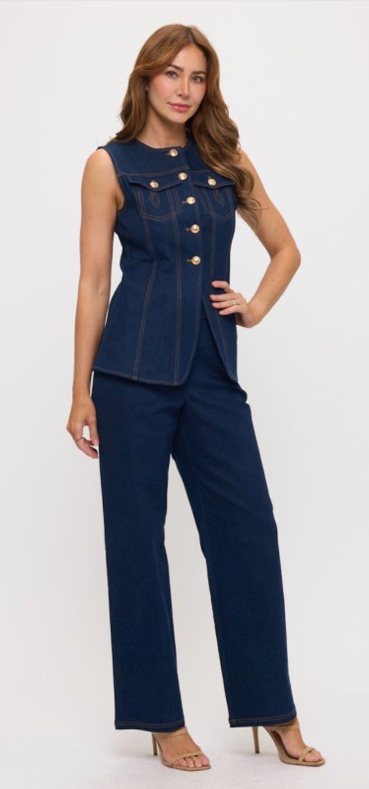 Midnight Sculpt Denim Set