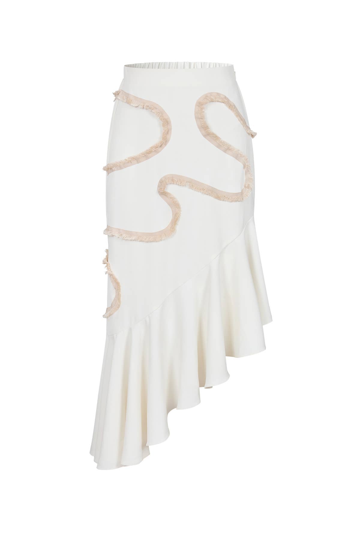 Woven Skirt with Ruffle Detail