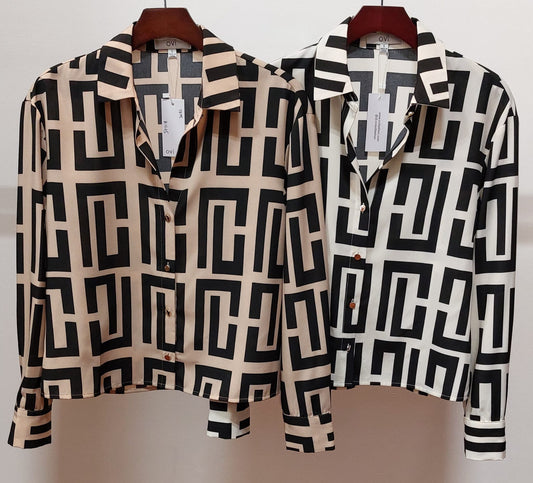 Geometric Elegance Blouse