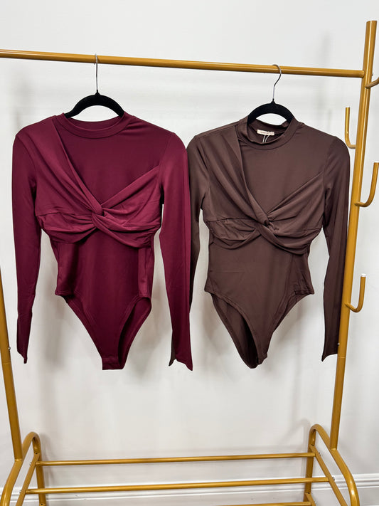 Twist Luxe Long-Sleeve Bodysuit