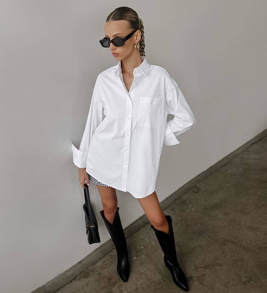Ivory Oversized Luxe Shirt