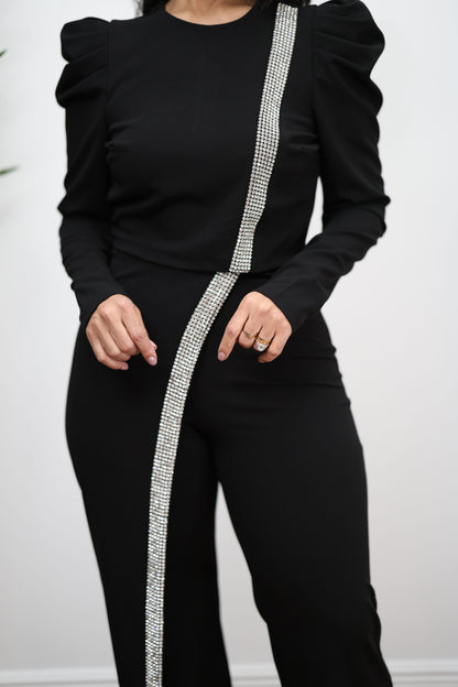Rhinestone Top & Pants SET