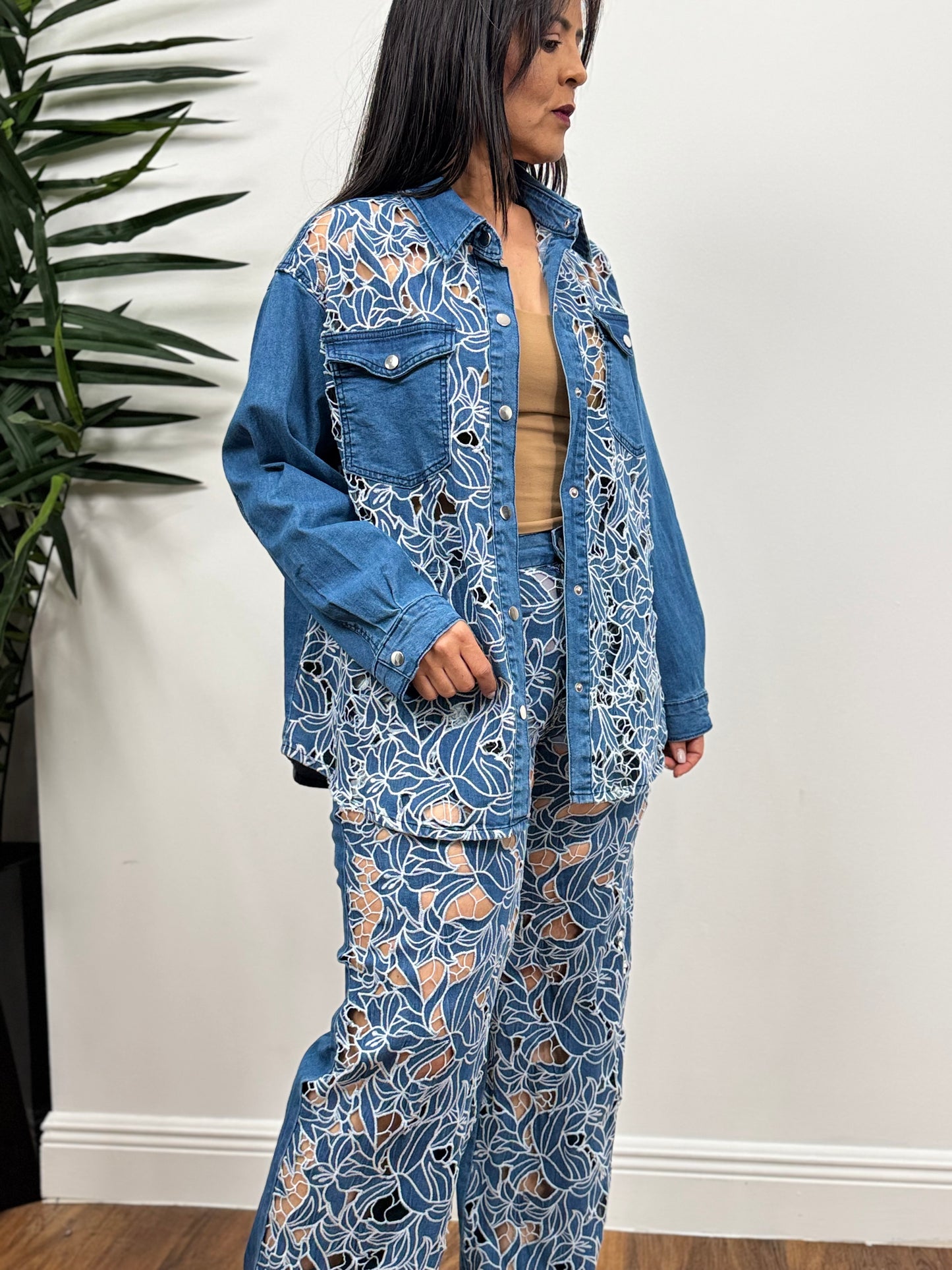 Lace Dreams Denim Set