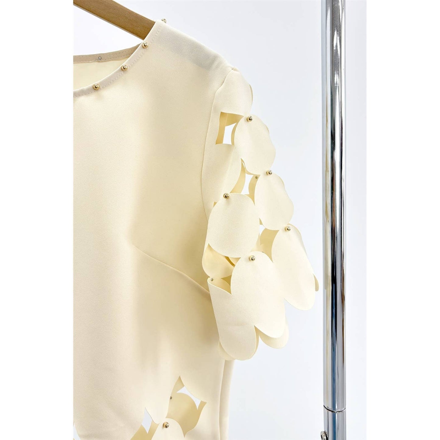 Ivory Sculpted Statement Top