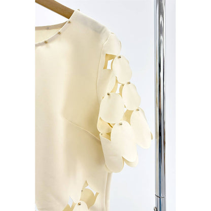 Ivory Sculpted Statement Top