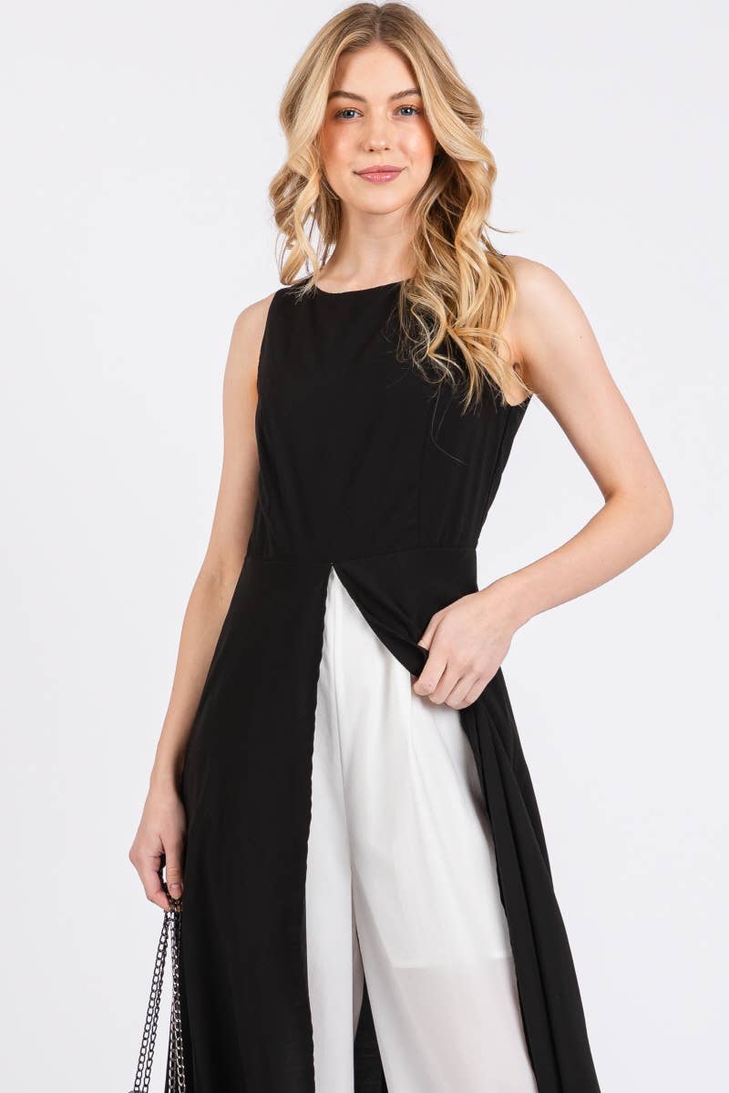 Giovy Sleeveless Jump-suit BLACK