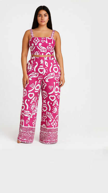 Susanna Printed Pants & Top SET