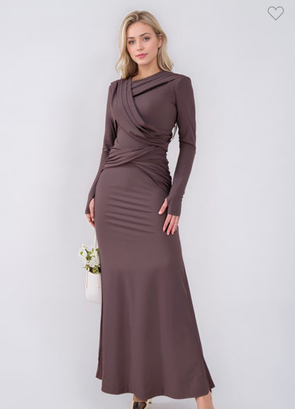 Sculpted Elegance Maxi Dress