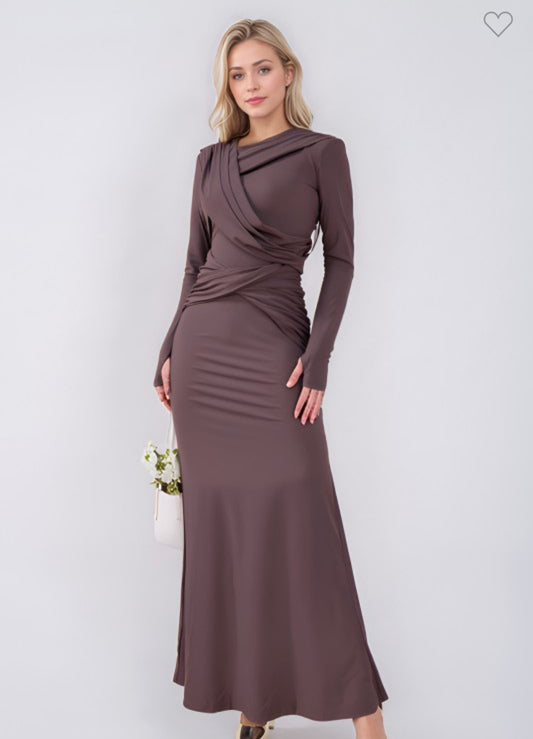 Sculpted Elegance Maxi Dress