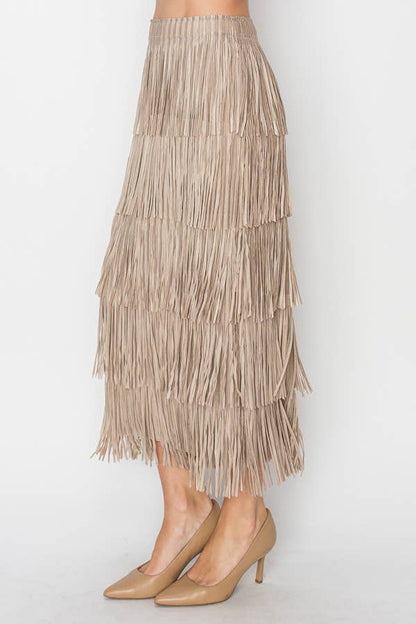 Lorena Fringe Maxi Skirt