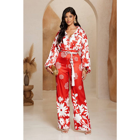 Isabela Printed Wide-Leg Jumpsuit