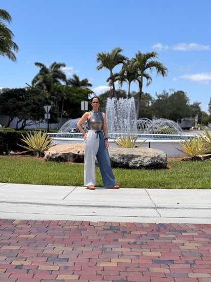 DOUBLE CONTRAST JEAN PANTS