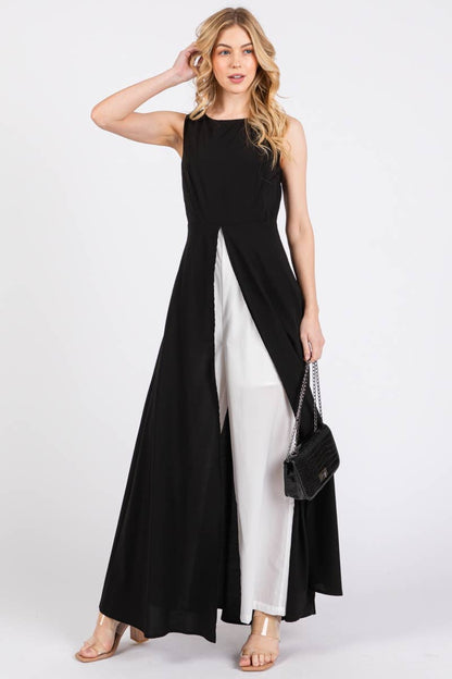 Giovy Sleeveless Jump-suit BLACK