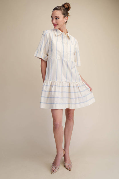 Coastal Chic Stripe Mini Dress