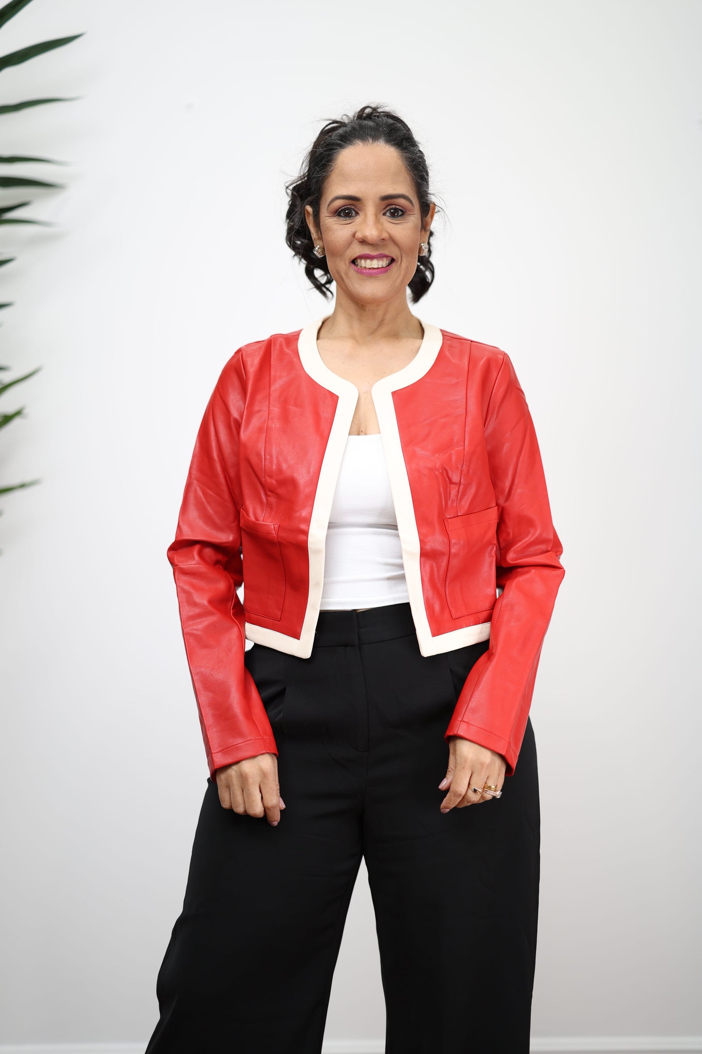 Berenice faux Leather Blazer