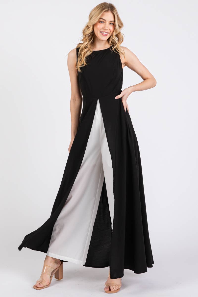 Giovy Sleeveless Jump-suit BLACK