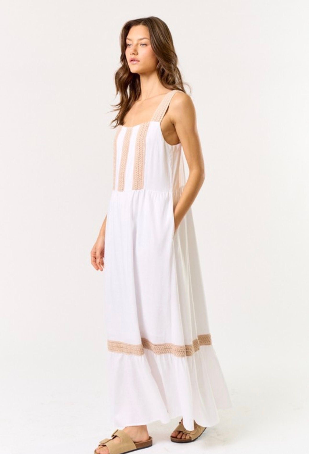 Serena Grace Linen Maxi Dress