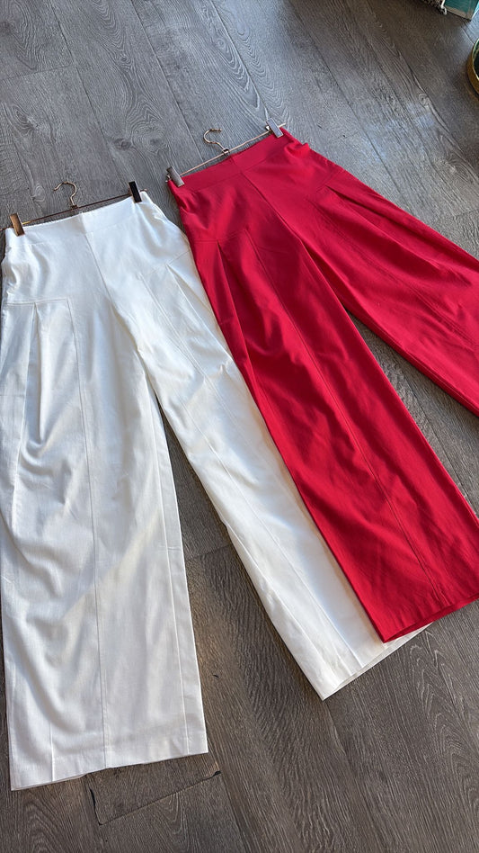 Luxe Tailored Wide-Leg Pants