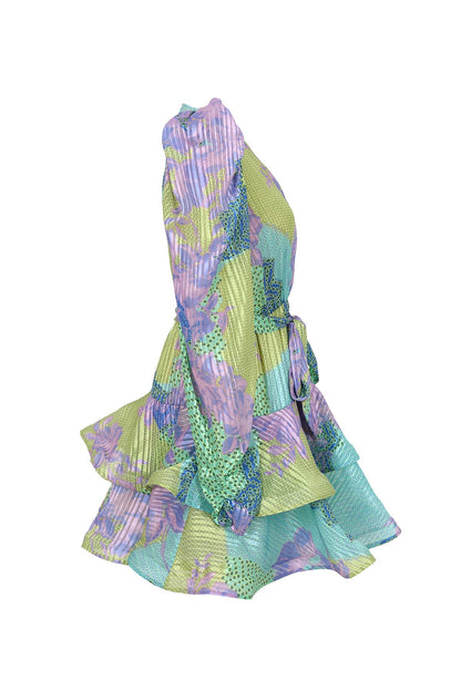 Megan Tiered Flare Dress with Puff Sleeve