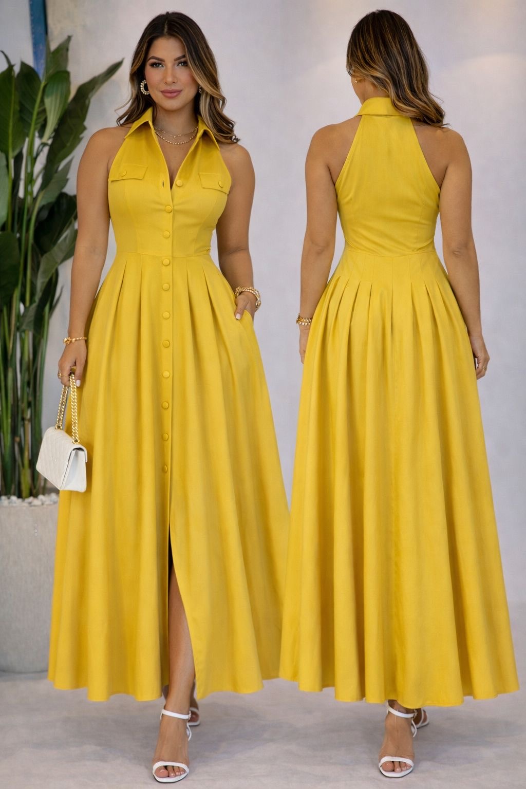 Soleil Halter Dress