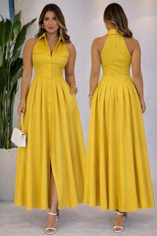 Soleil Halter Dress