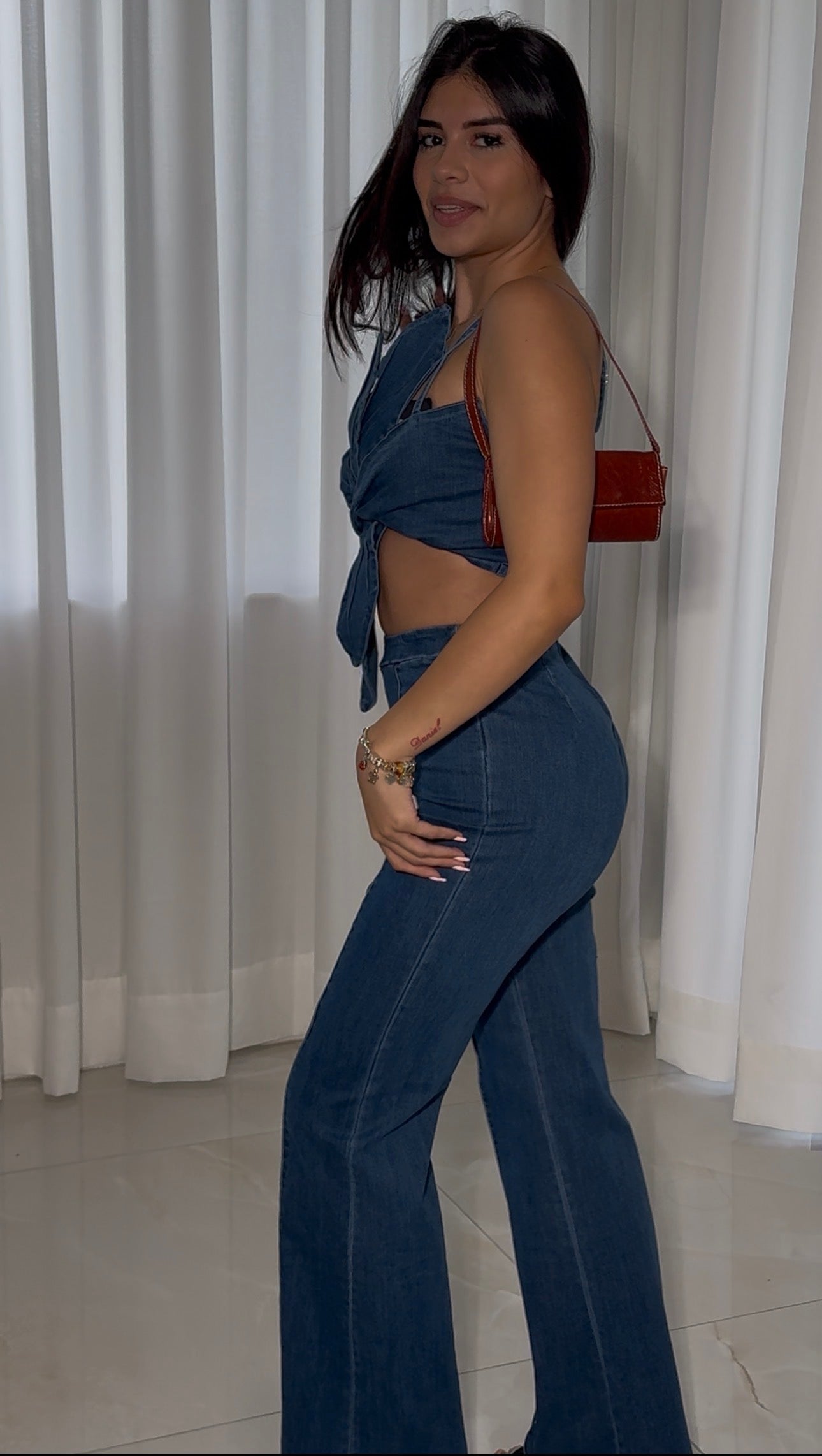 Conjunto de flores lilas