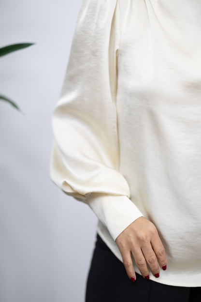 Satin Long Sleeve Blouse