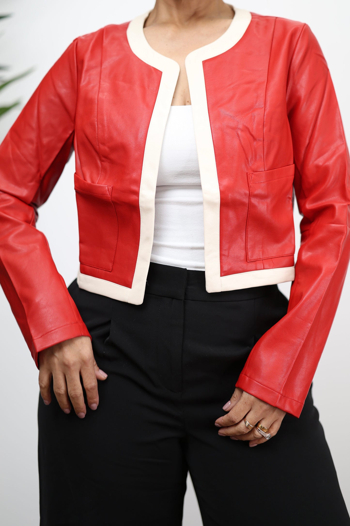 Berenice faux Leather Blazer
